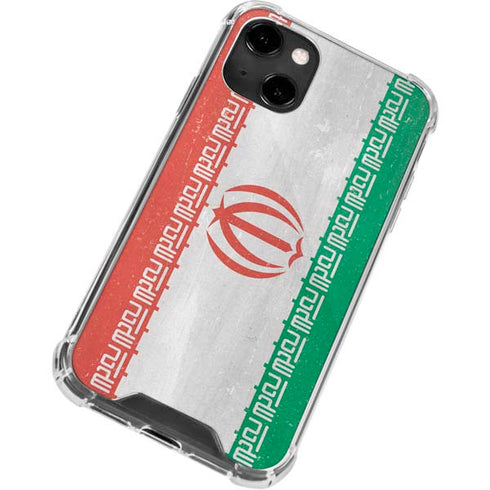 Iran Flag Distressed iPhone 13 Clear Case